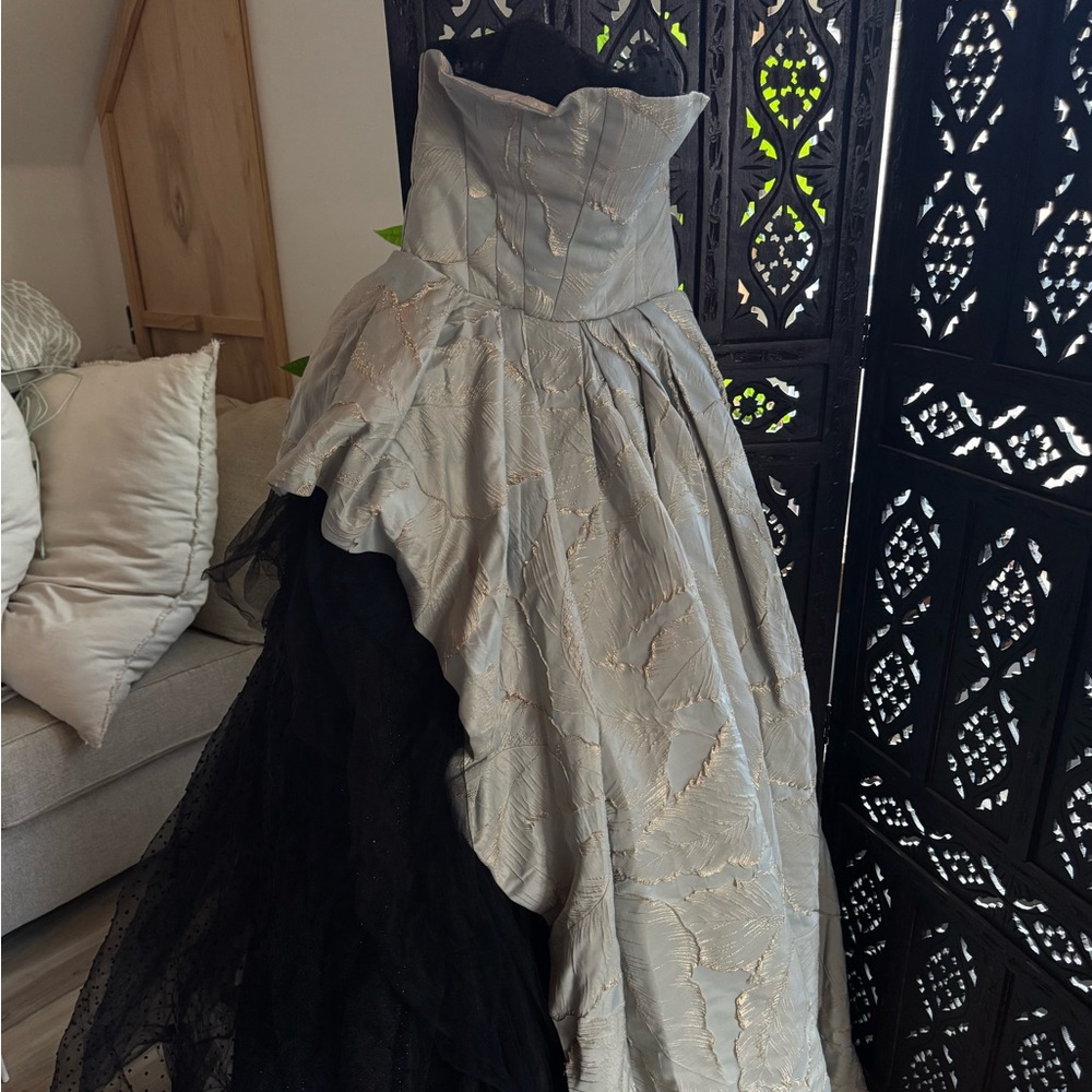 Elegant Black and Gray Women's Dress